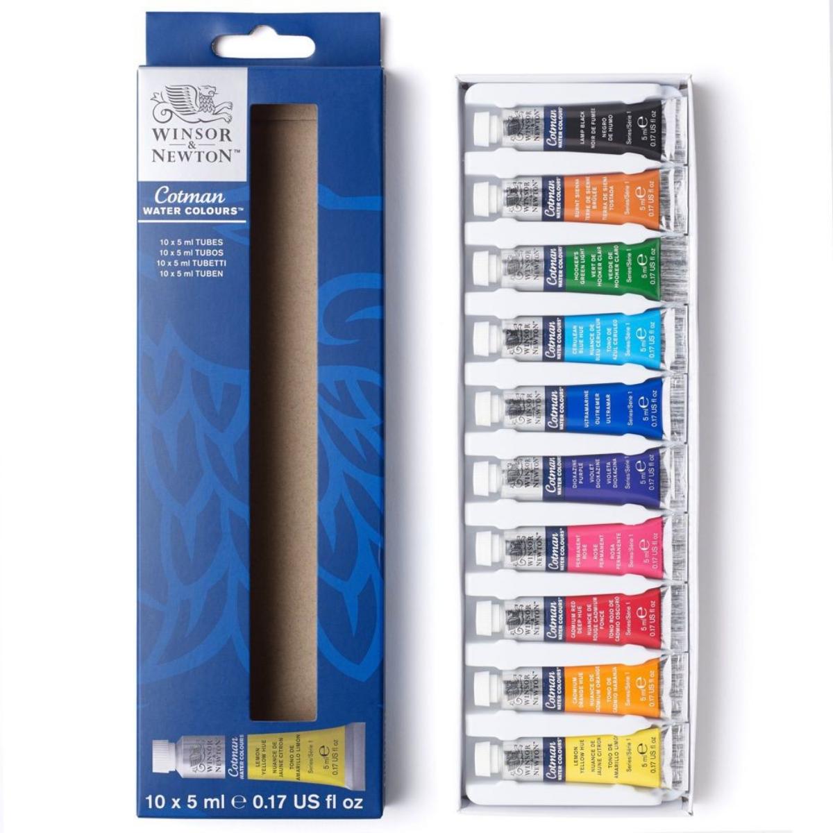 Tinta Aquarela Winsor & Newton Cotman - 10 Cores - 5ml Winsor & Newton