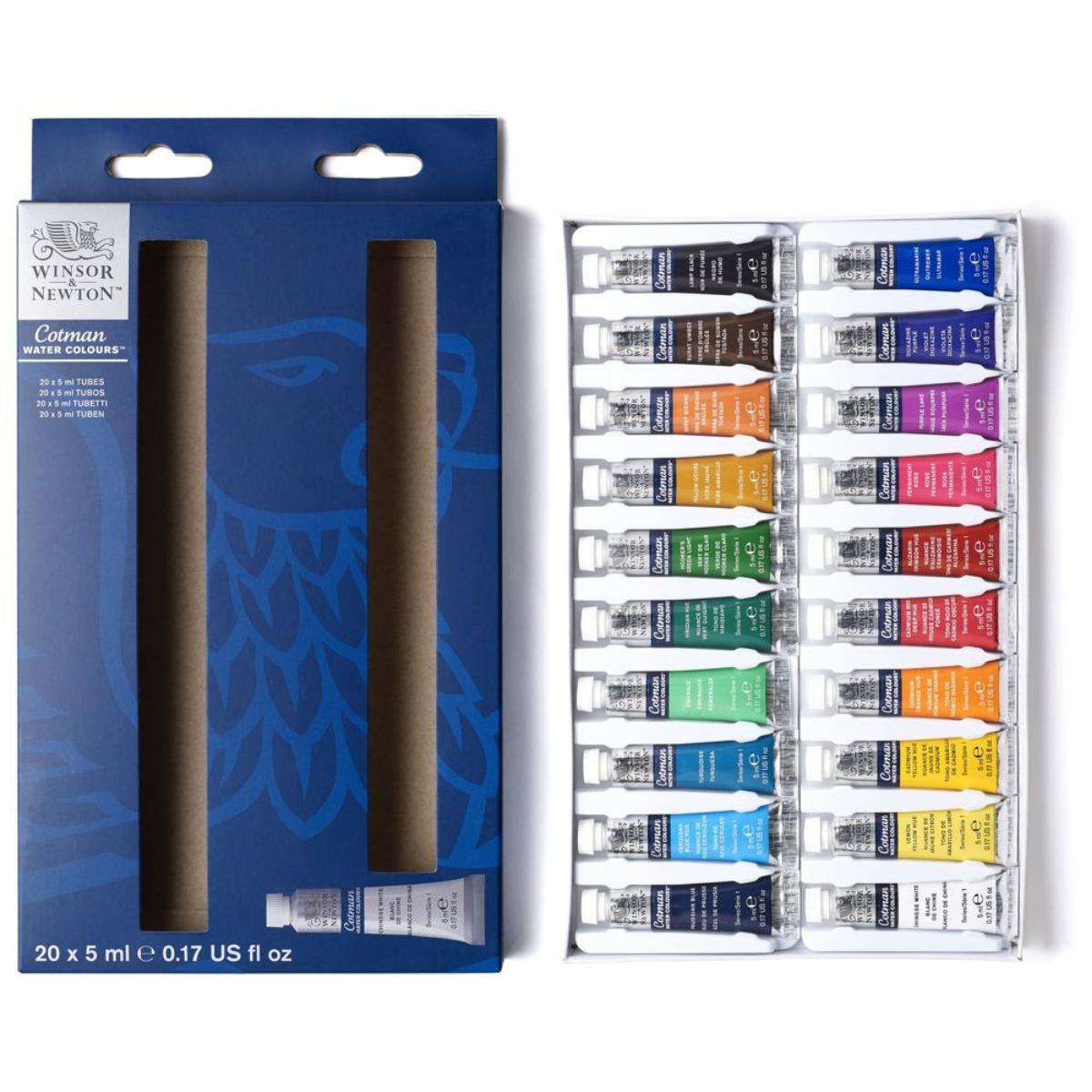 Tinta Aquarela Winsor & Newton Cotman - 20 Cores - 5ml Winsor & Newton