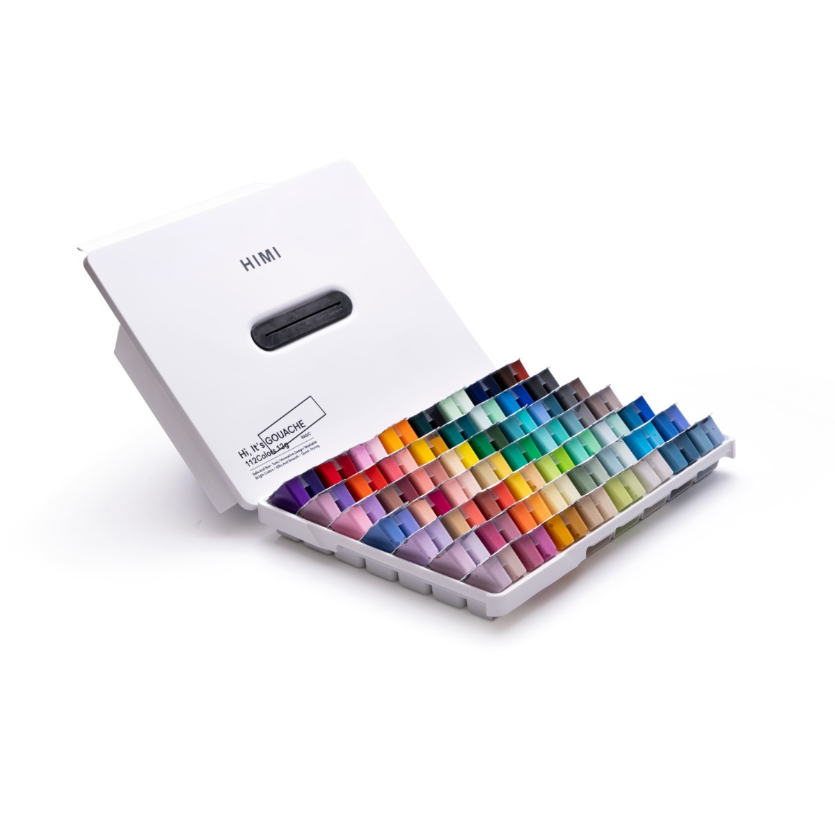 Tinta Guache HIMI 112 Cores 12ml – Estojo Branco Himi