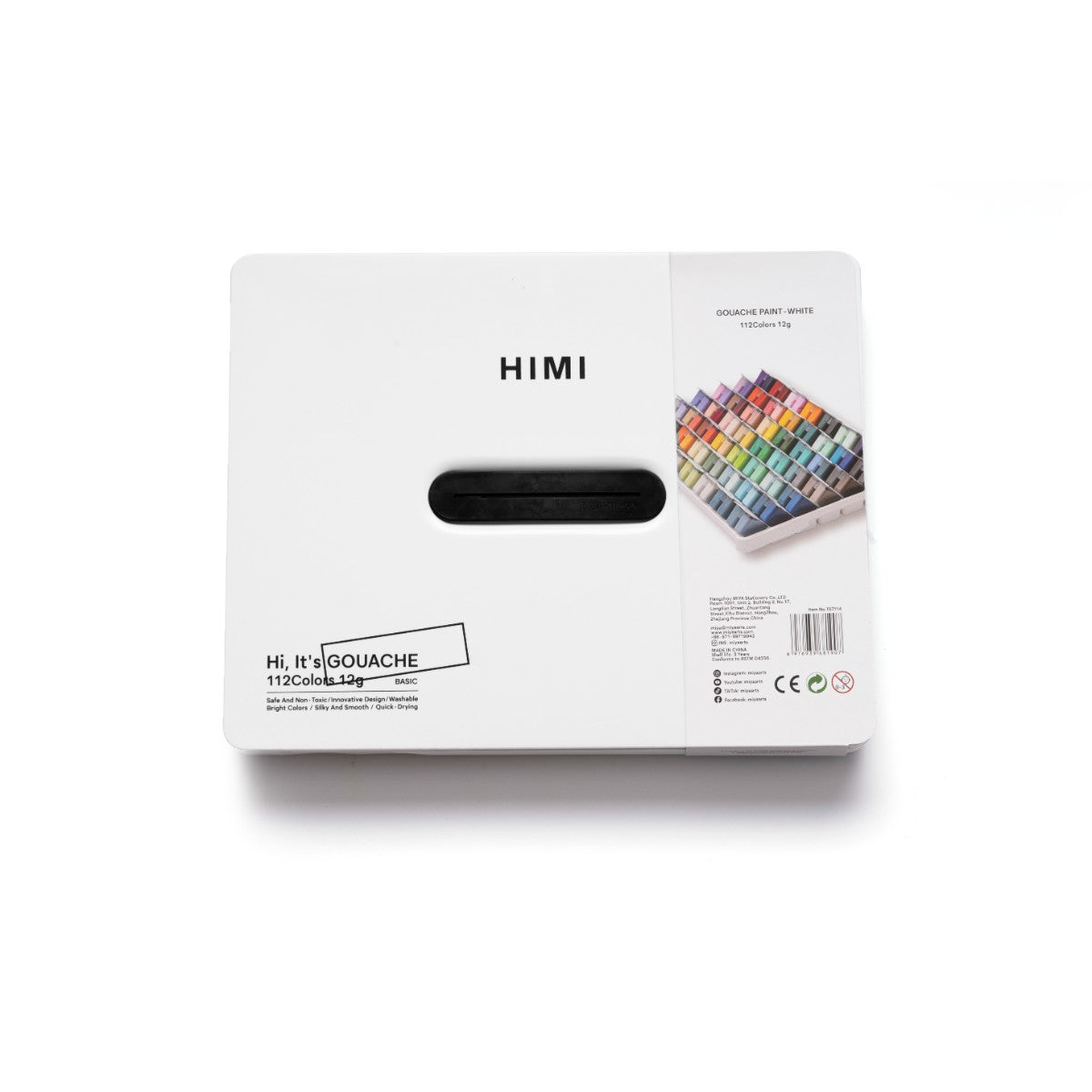 Tinta Guache HIMI 112 Cores 12ml – Estojo Branco Himi