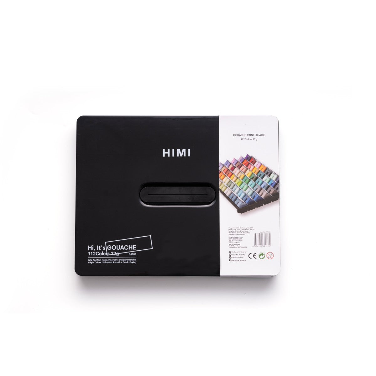 Tinta Guache HIMI 112 Cores 12ml – Estojo Preto Himi