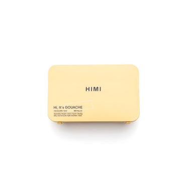 Tinta Guache HIMI 12 Cores Metálicas 12ml – Estojo Amarelo Himi