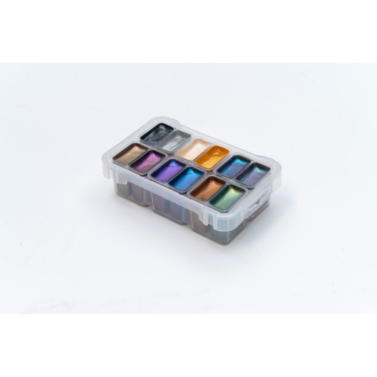 Tinta Guache HIMI 12 Cores Metálicas 12ml – Estojo Branco Himi