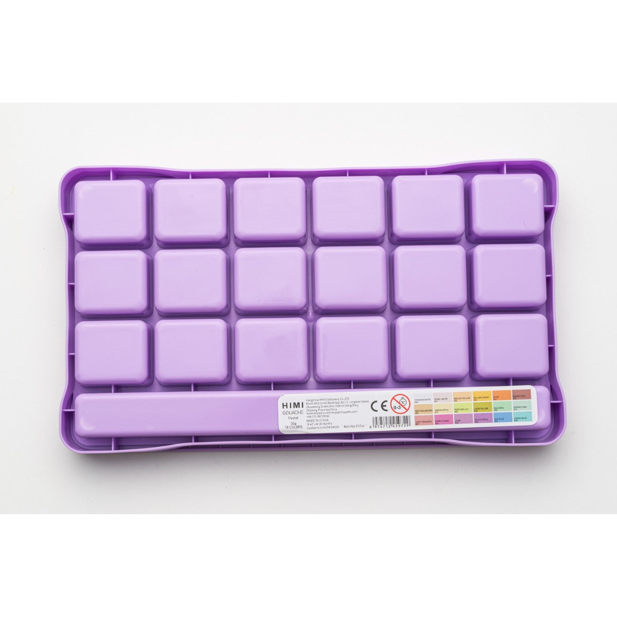 Tinta Guache HIMI 18 Cores 30ml – Estojo Roxo Himi