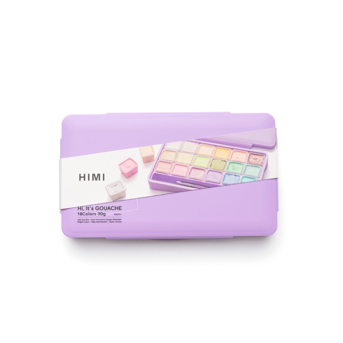 Tinta Guache HIMI 18 Cores 30ml – Estojo Roxo Himi