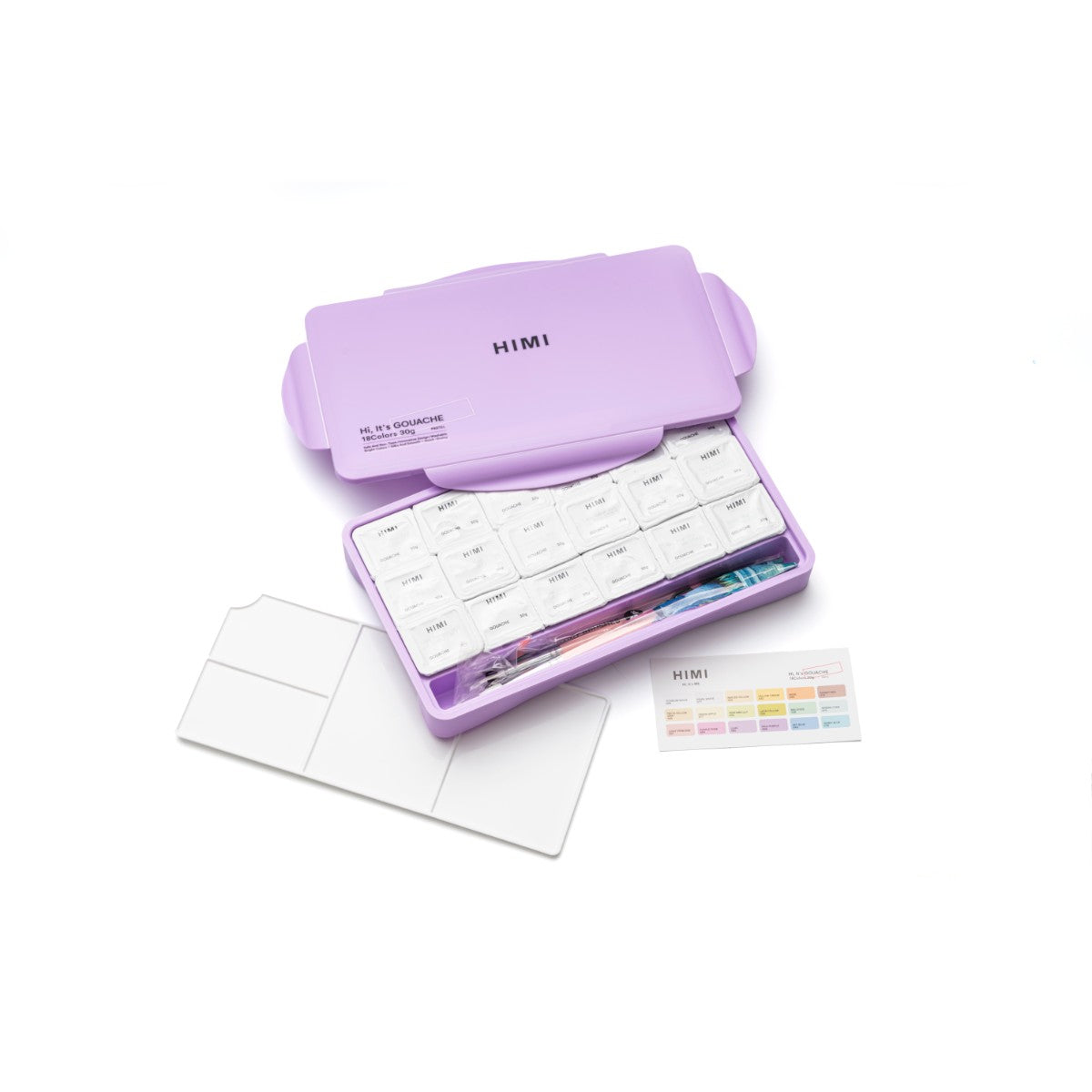 Tinta Guache HIMI 18 Cores 30ml – Estojo Roxo Himi