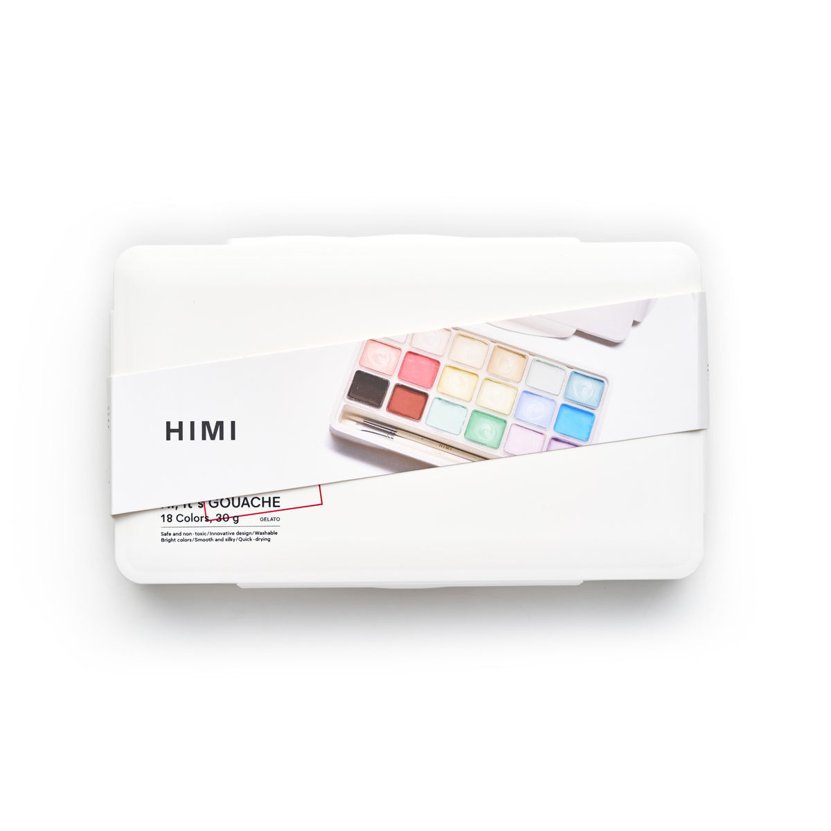 Tinta Guache Himi - 18 Cores Tons Pastéis - 3 Pincéis HIMI