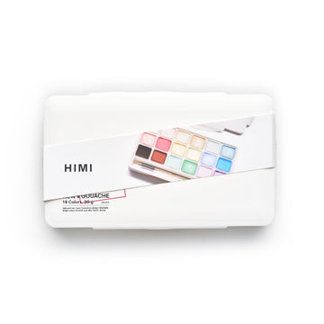 Tinta Guache Himi - 18 Cores Tons Pastéis - 3 Pincéis HIMI