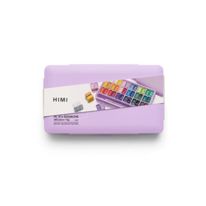 Tinta Guache HIMI 36 Cores 30ml - 3 Pincéis – Estojo Roxo