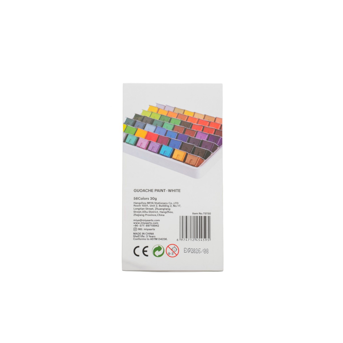 Tinta Guache HIMI 56 Cores 30ml – Estojo Branco Himi