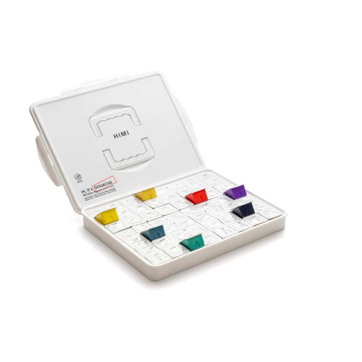 Tinta Guache HIMI 56 Cores 30ml – Estojo Branco Himi