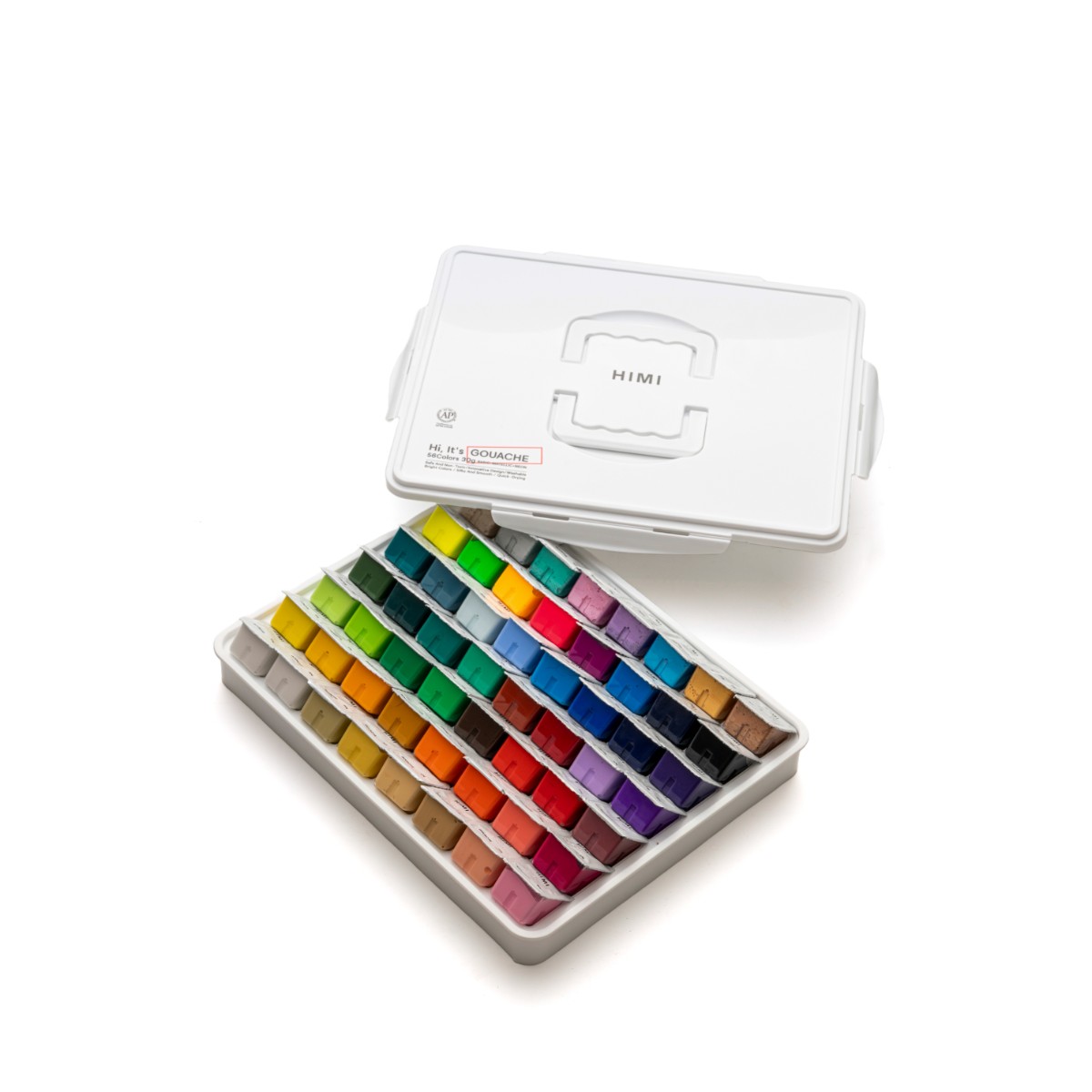 Tinta Guache HIMI 56 Cores 30ml – Estojo Branco Himi