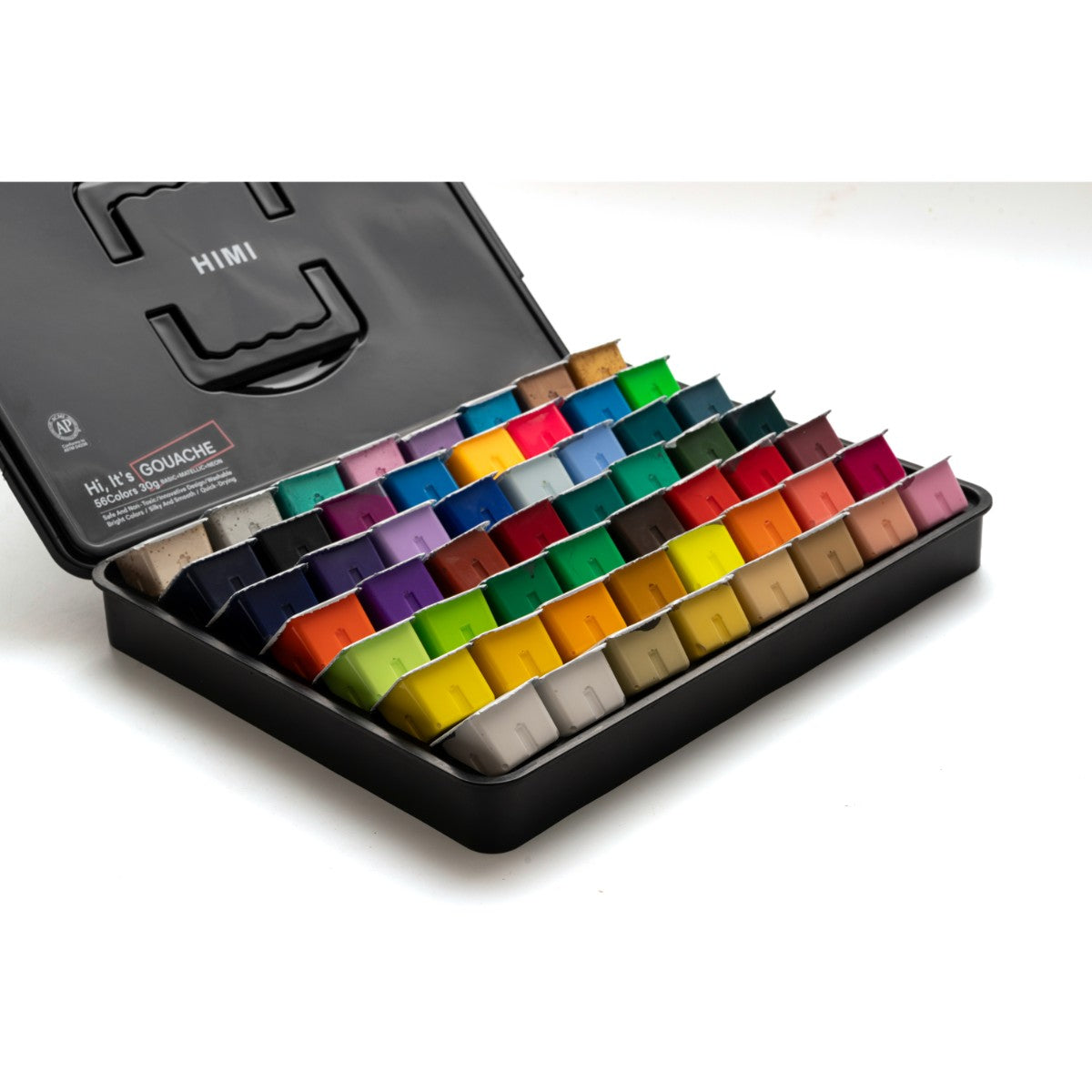 Tinta Guache HIMI 56 Cores 30ml – Estojo Preto Himi