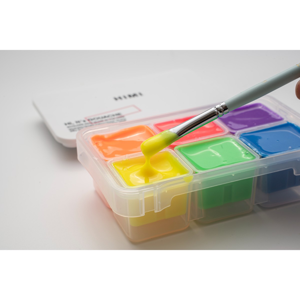 Tinta Guache HIMI 6 Cores Fluorescentes 23ml – Estojo Branco Himi