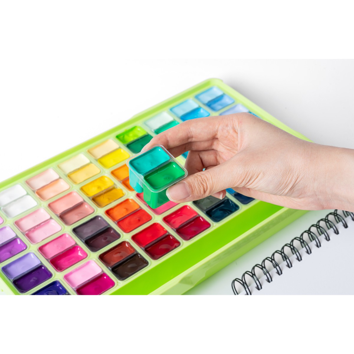Tinta Guache HIMI 72 Cores 12ml - 8 Acessórios Himi