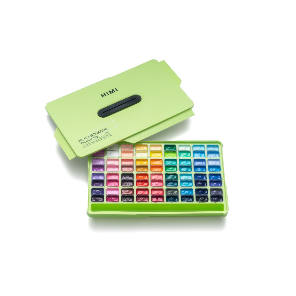 Tinta Guache HIMI 72 Cores 12ml – Estojo Verde Himi