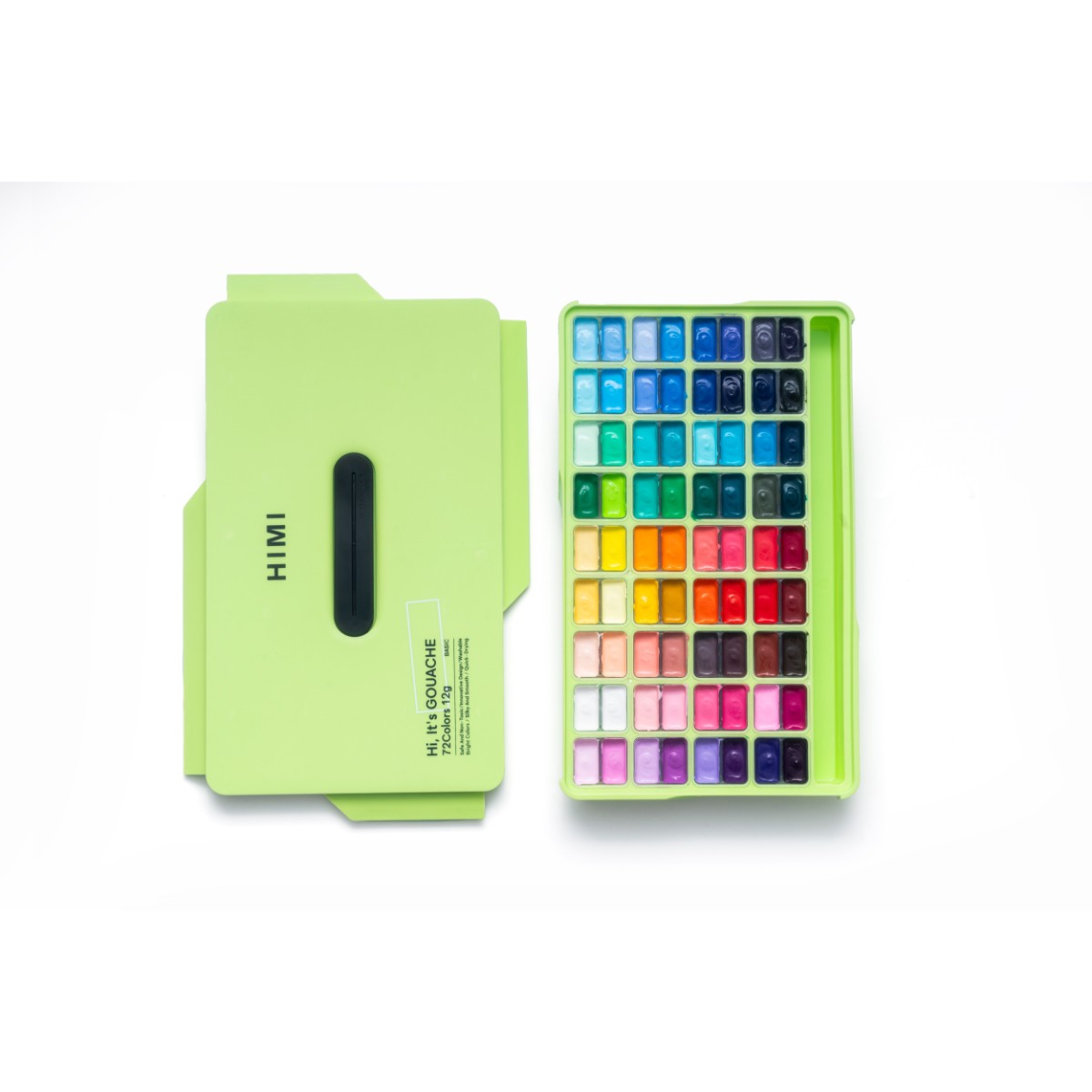 Tinta Guache HIMI 72 Cores 12ml – Estojo Verde Himi