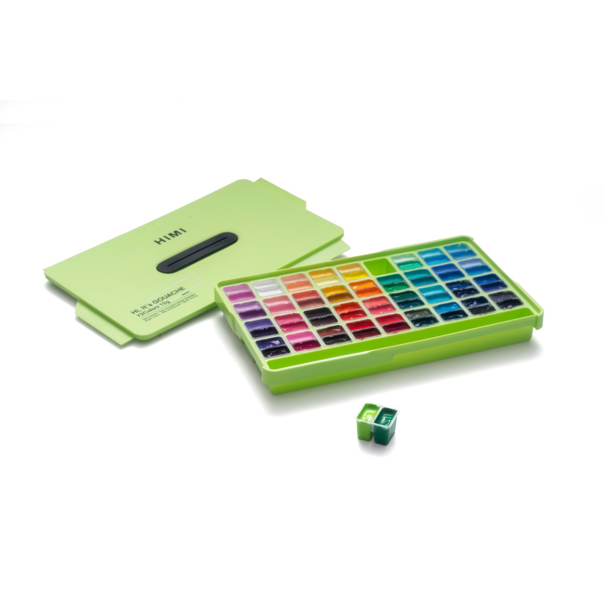 Tinta Guache HIMI 72 Cores 12ml – Estojo Verde Himi