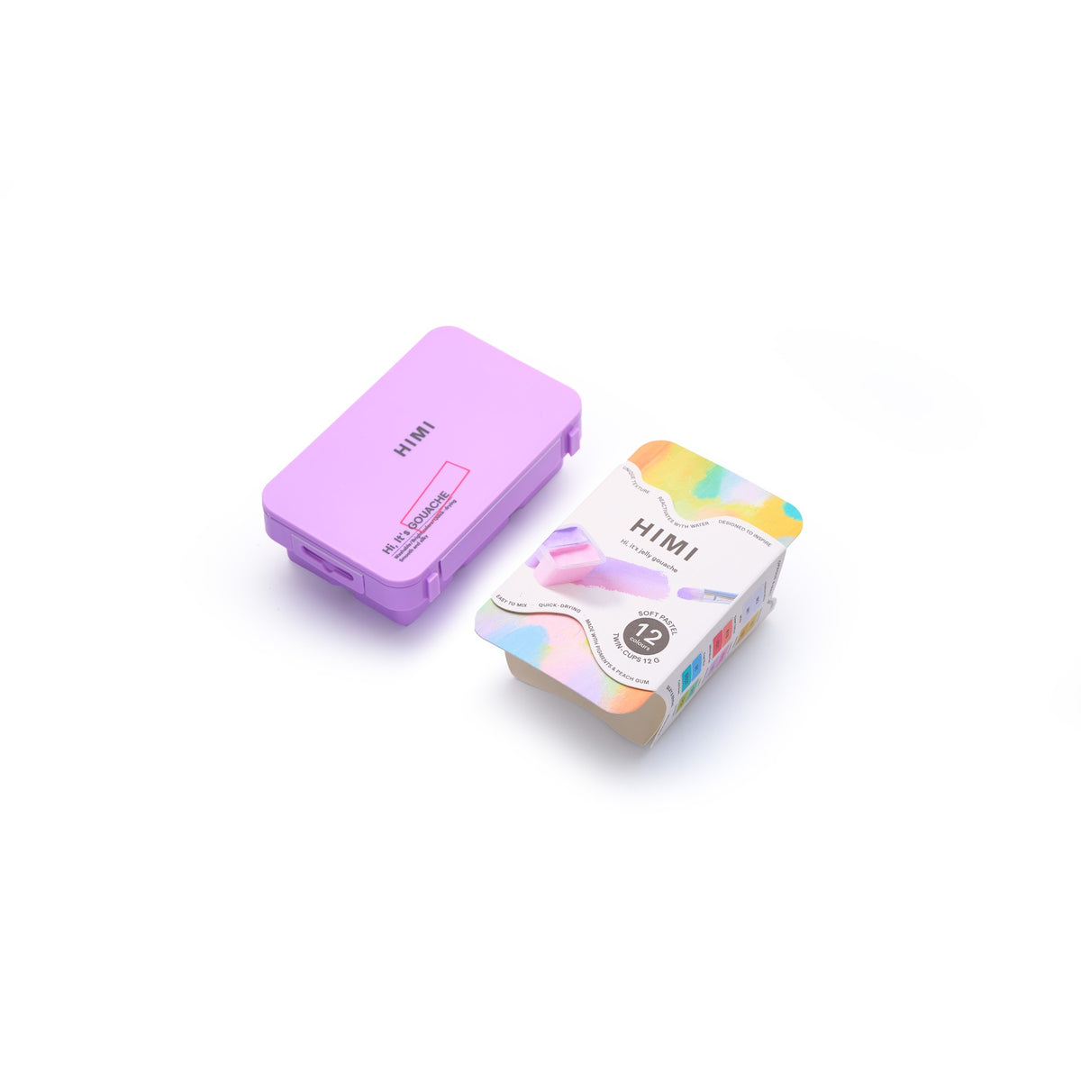 Tinta Guache Himi Twin Cup - 12 Cores Pastel HIMI