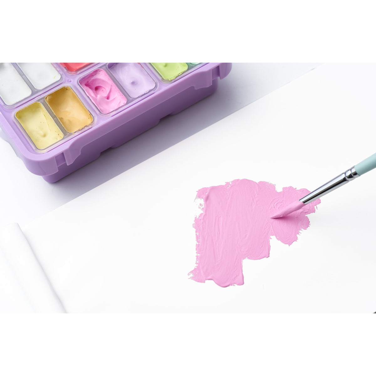 Tinta Guache Himi Twin Cup - 12 Cores Pastel HIMI