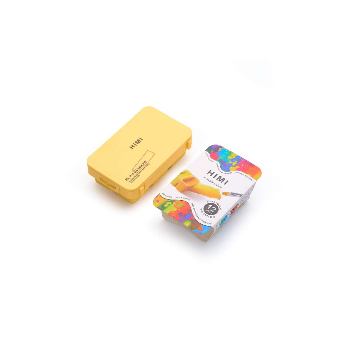Tinta Guache Himi Twin Cup - 12 Cores Vibrantes HIMI