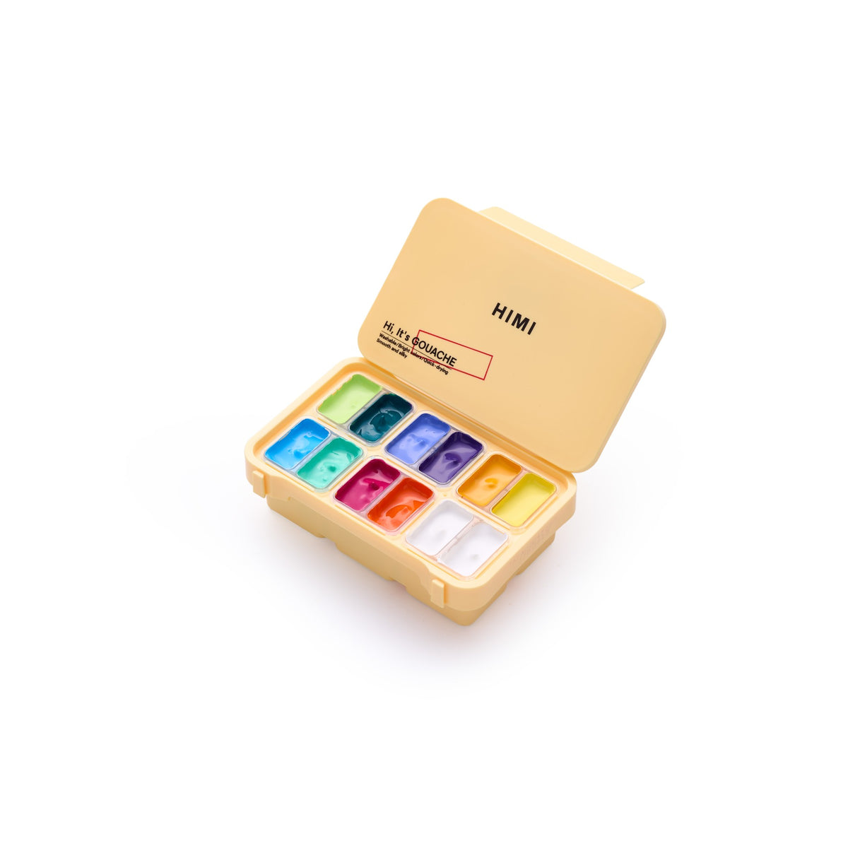 Tinta Guache Himi Twin Cup - 12 Cores Vibrantes HIMI
