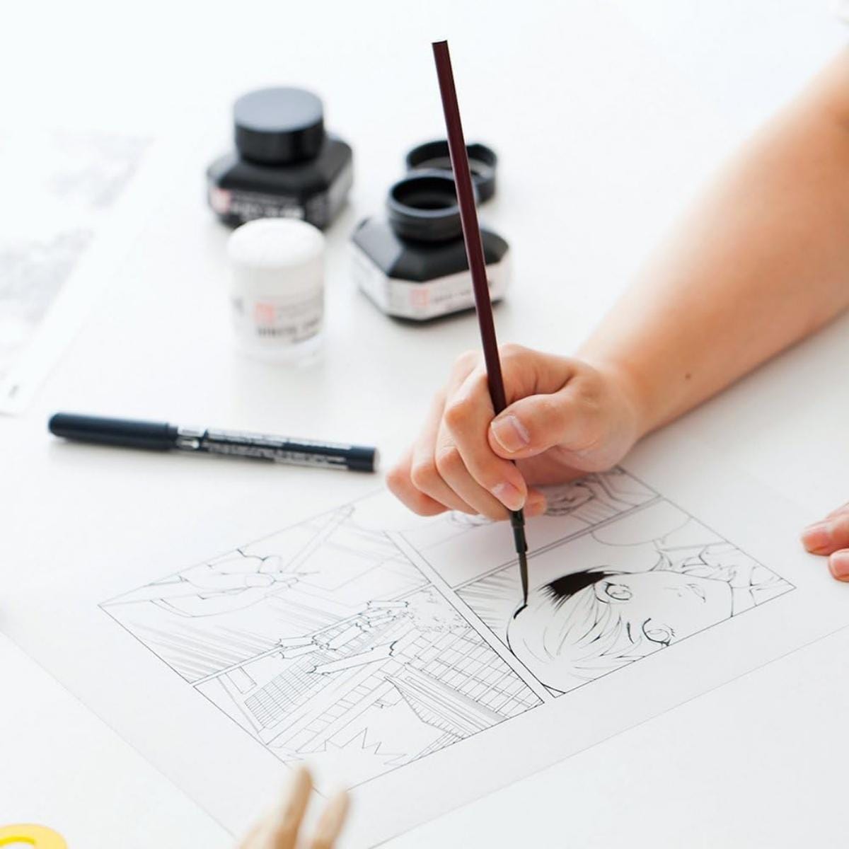 Tinta Nanquim Kuretake Cartoonist Black Ink - 60ml Kuretake