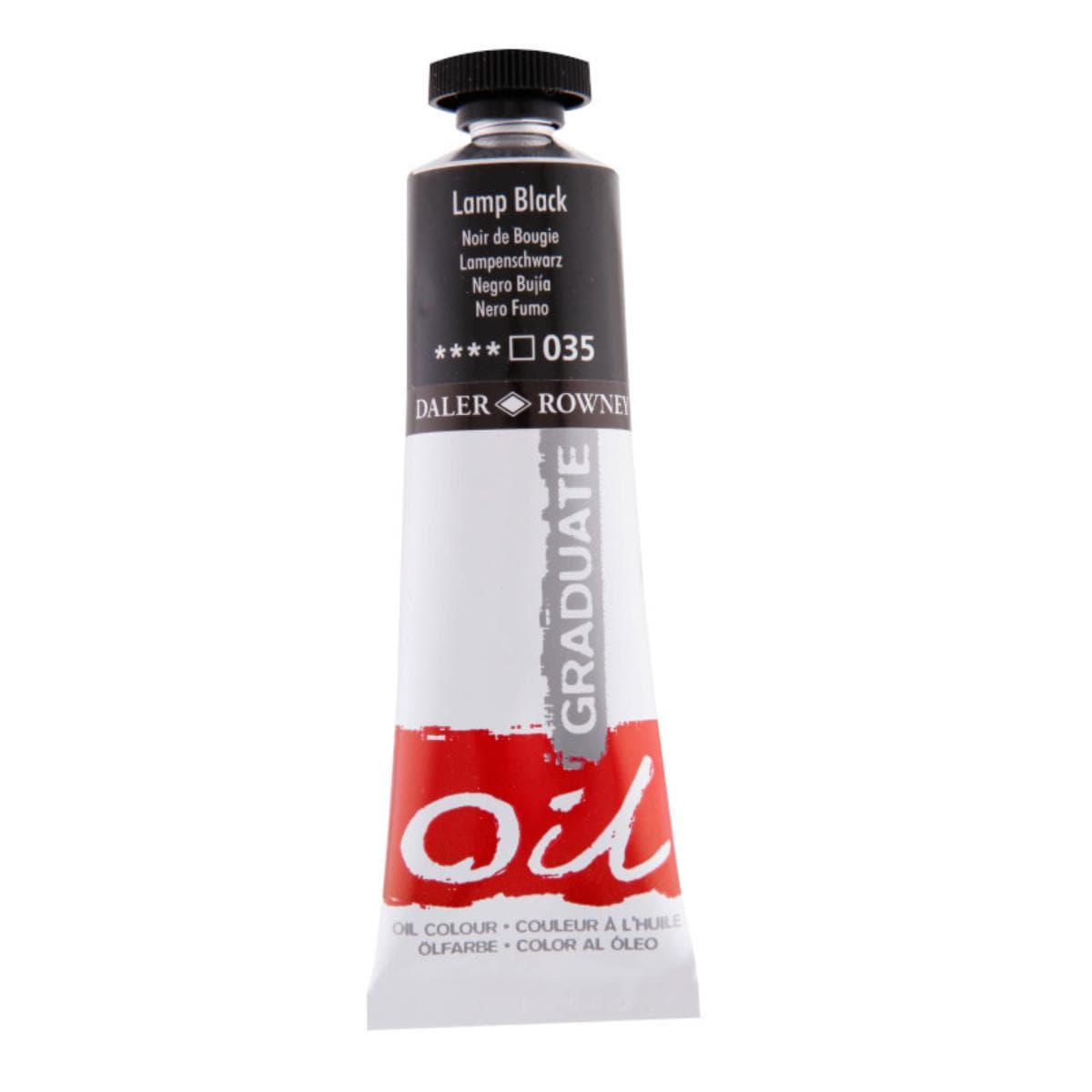 Tinta Óleo Graduate - Daler & Rowney 38ml - Cores Lamp Black Daler & Rowney