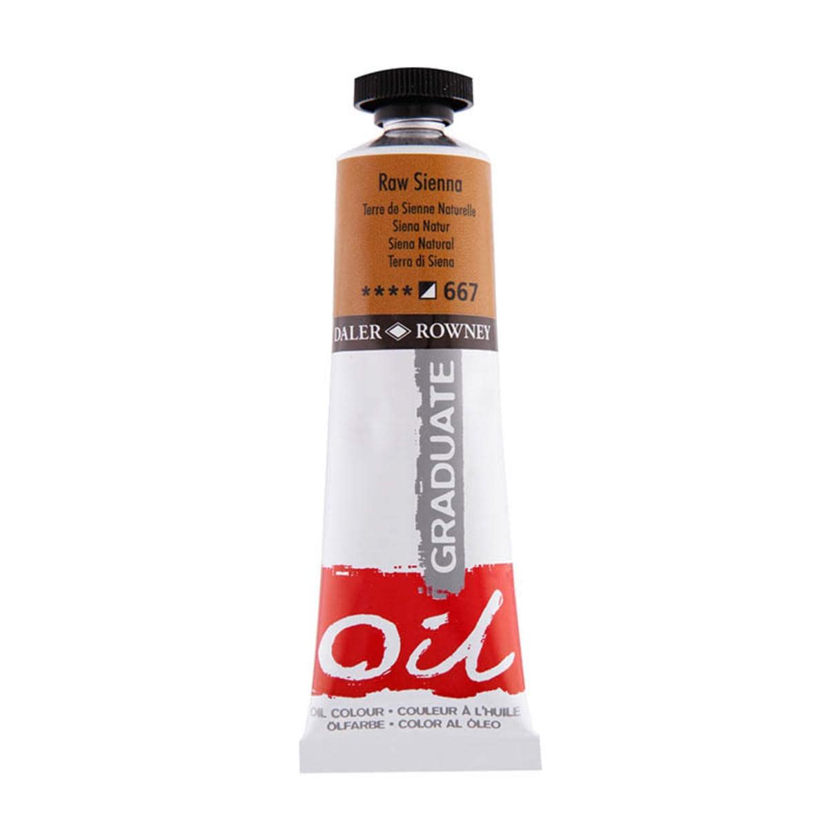 Tinta Óleo Graduate - Daler & Rowney 38ml - Cores Raw Sienna Daler & Rowney