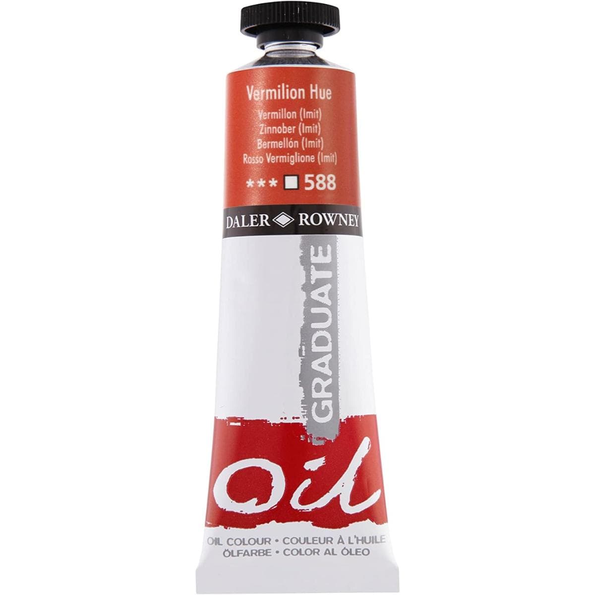 Tinta Óleo Graduate - Daler & Rowney 38ml - Cores Vermillion Daler & Rowney