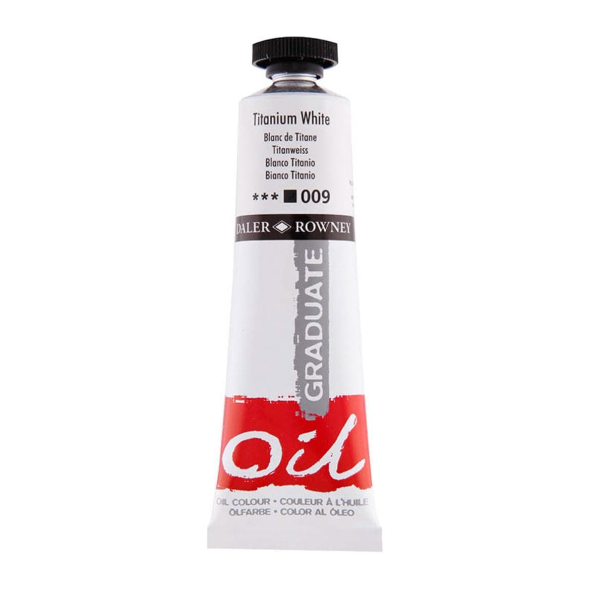 Tinta Óleo Graduate - Daler & Rowney 38ml - Cores Titanium White Daler & Rowney