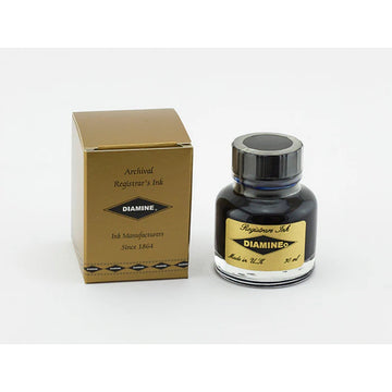 Tinta para Caneta Tinteiro Diamine Registrar's Ink Blue Black 30ml - Permanente Diamine