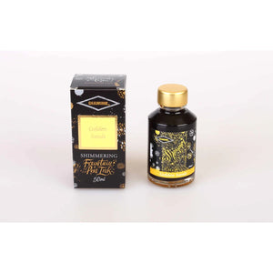Tinta para Caneta Tinteiro Diamine Shimmertastic Golden Sands 50ml - Cintilante