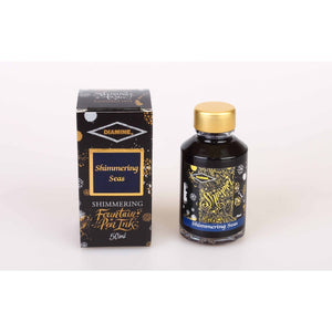 Tinta para Caneta Tinteiro Diamine Shimmertastic Shimmering Seas 50ml - Cintilante