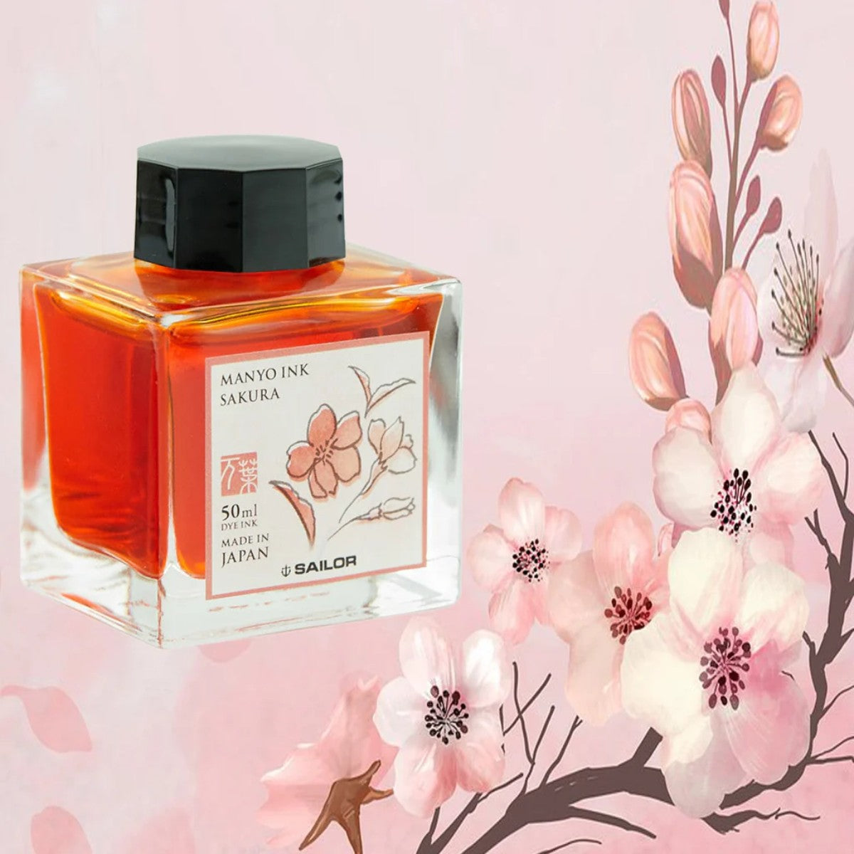 Tinta Para Caneta Tinteiro Sailor Manyo - Sakura - 50ml Sailor
