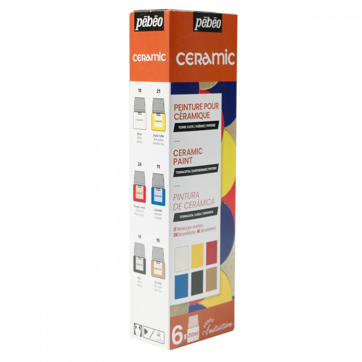Tinta Para Cerâmica Pebeo Initiation - Conjunto com 6 x 20ml Livraria Skilo