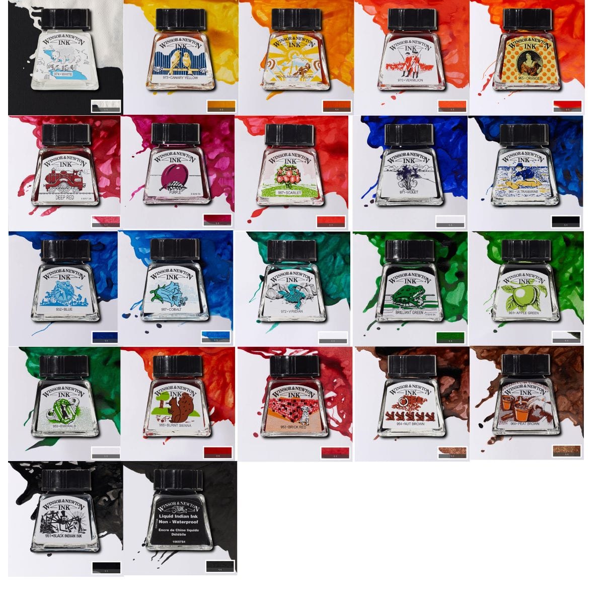 Tinta Para Desenho Winsor & Newton - Várias Cores Winsor & Newton