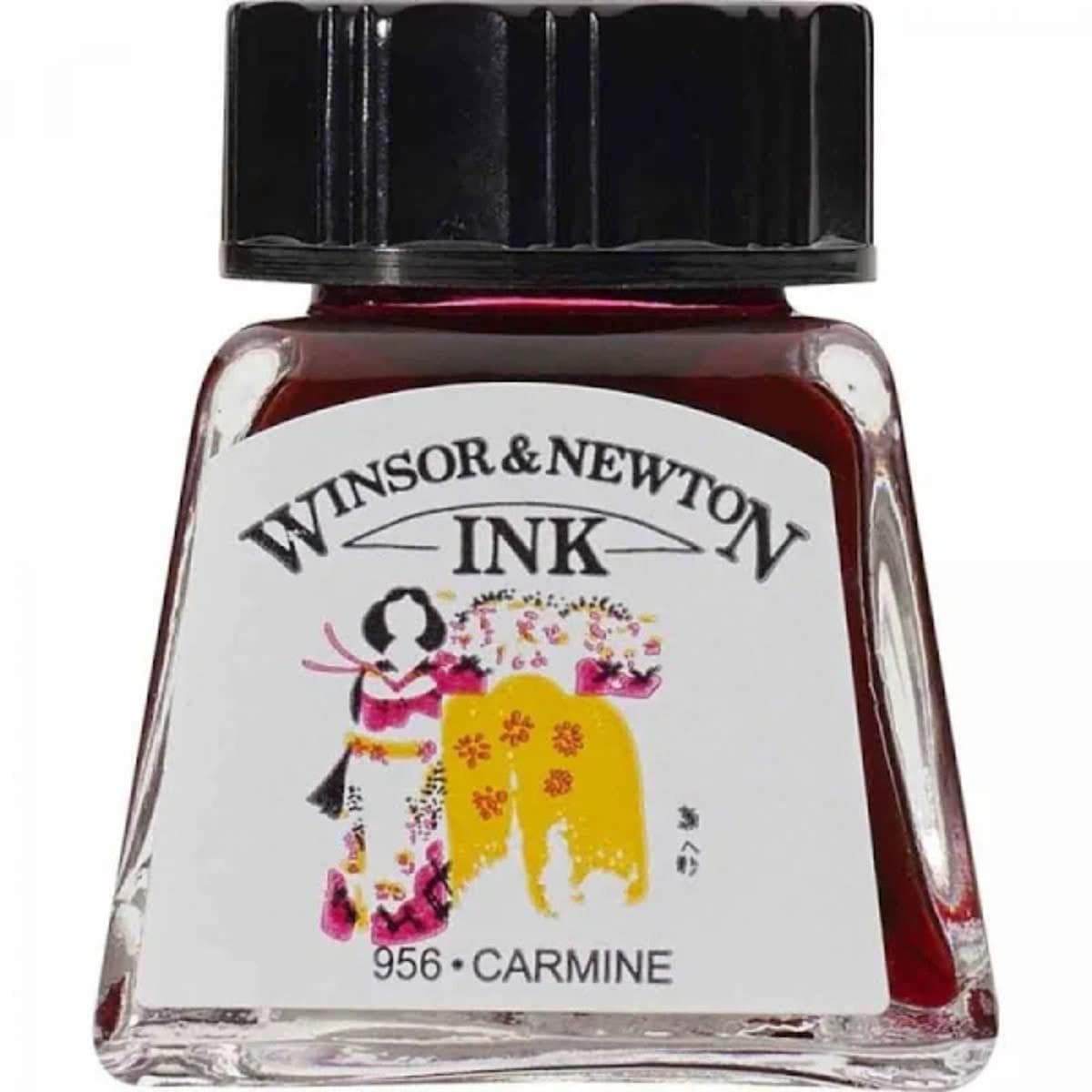 Tinta Para Desenho Winsor & Newton - Várias Cores Carmine Winsor & Newton