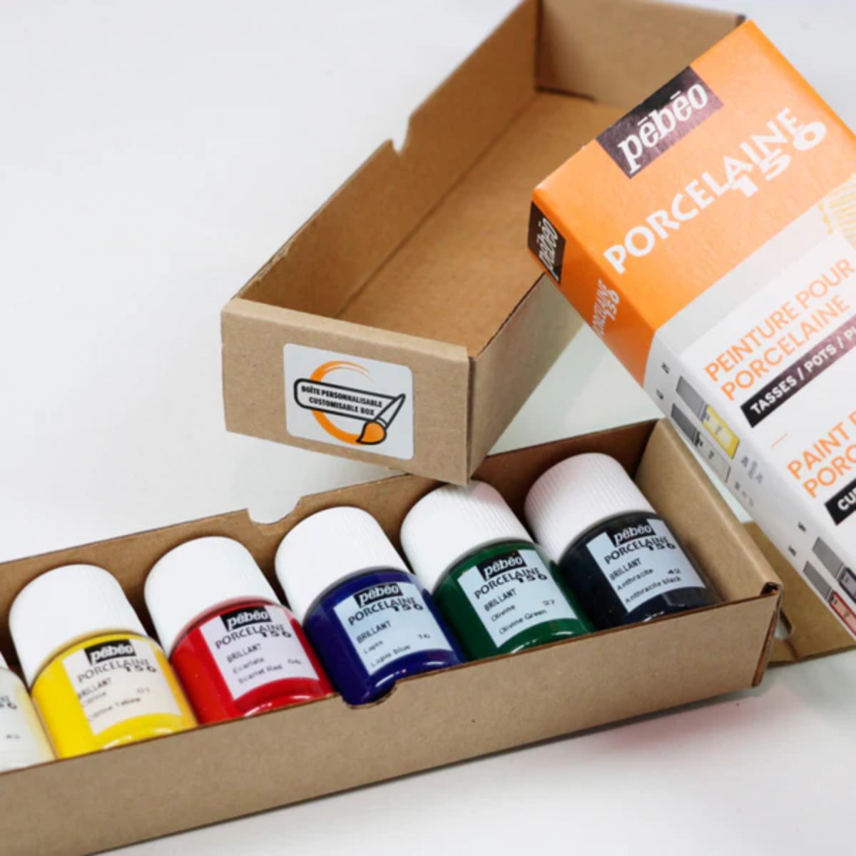 Tinta Para Porcelana Pebeo Initiation - Conjunto 1 com 6 x 20ml Livraria Skilo