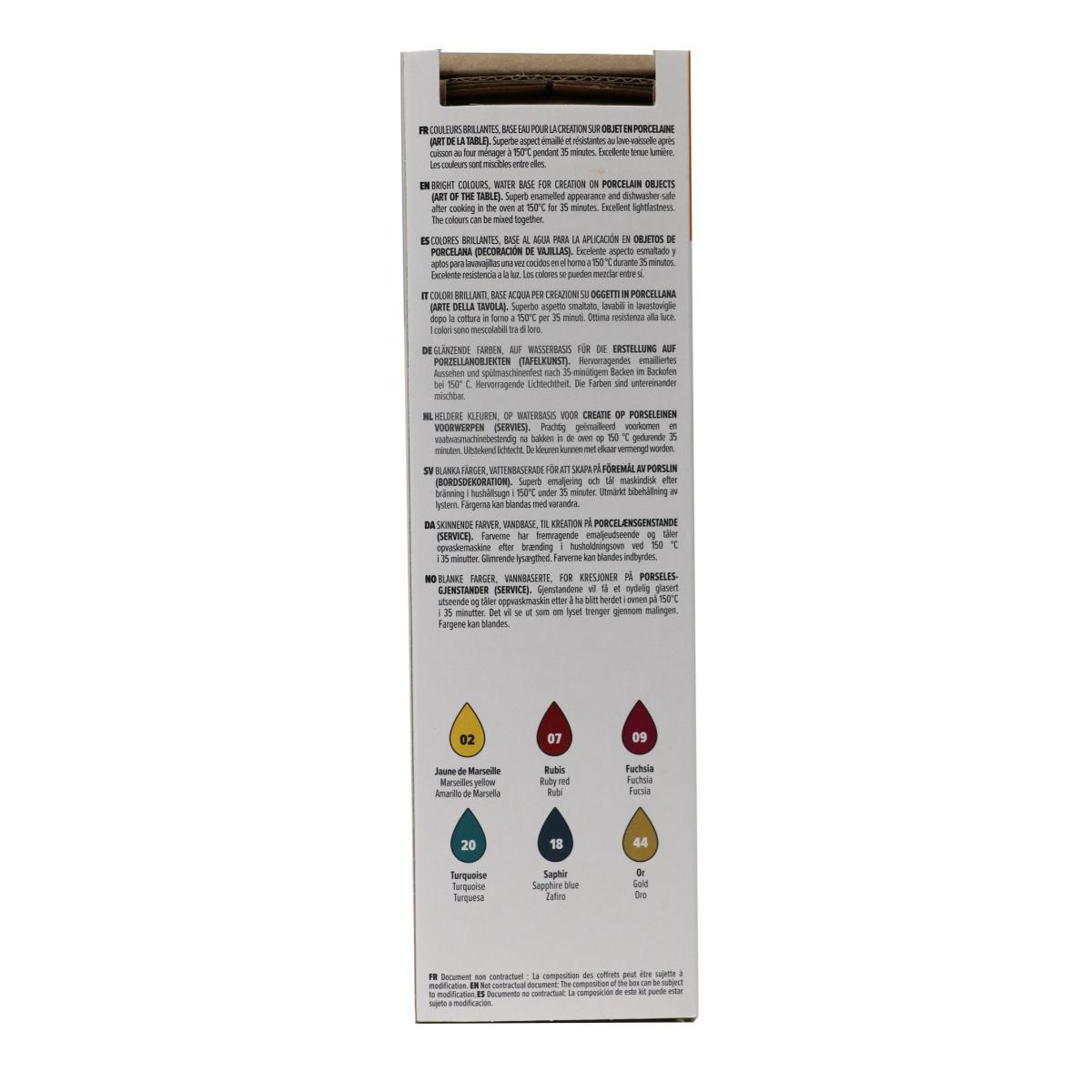 Tinta Para Porcelana Pebeo Initiation - Conjunto 2 com 6 x 20ml Pebeo