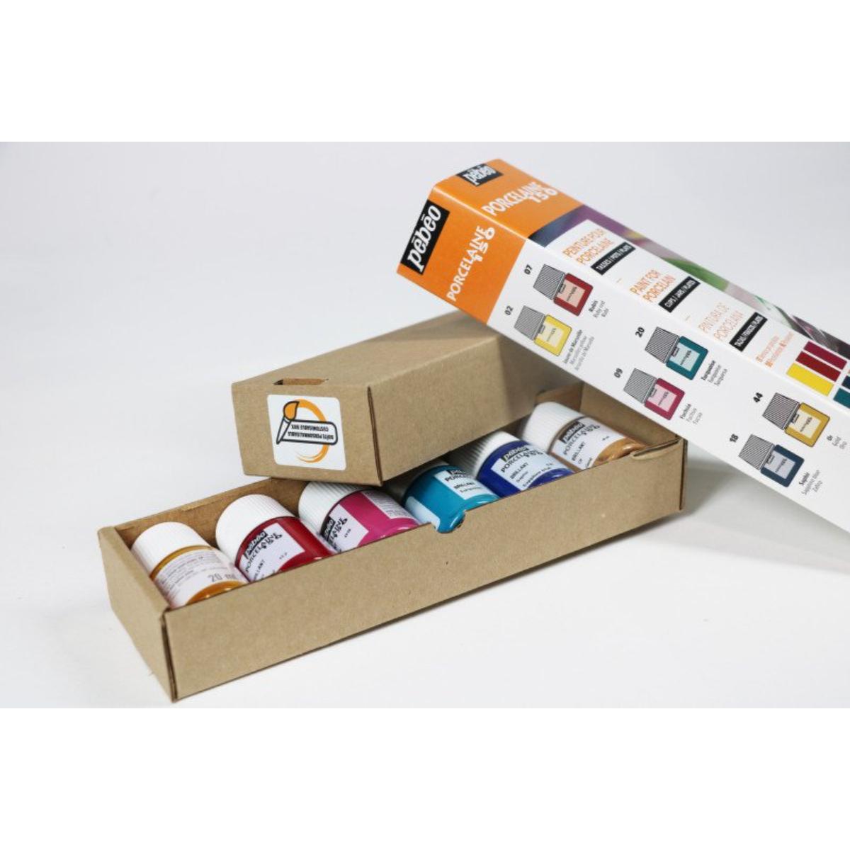 Tinta Para Porcelana Pebeo Initiation - Conjunto 2 com 6 x 20ml Pebeo