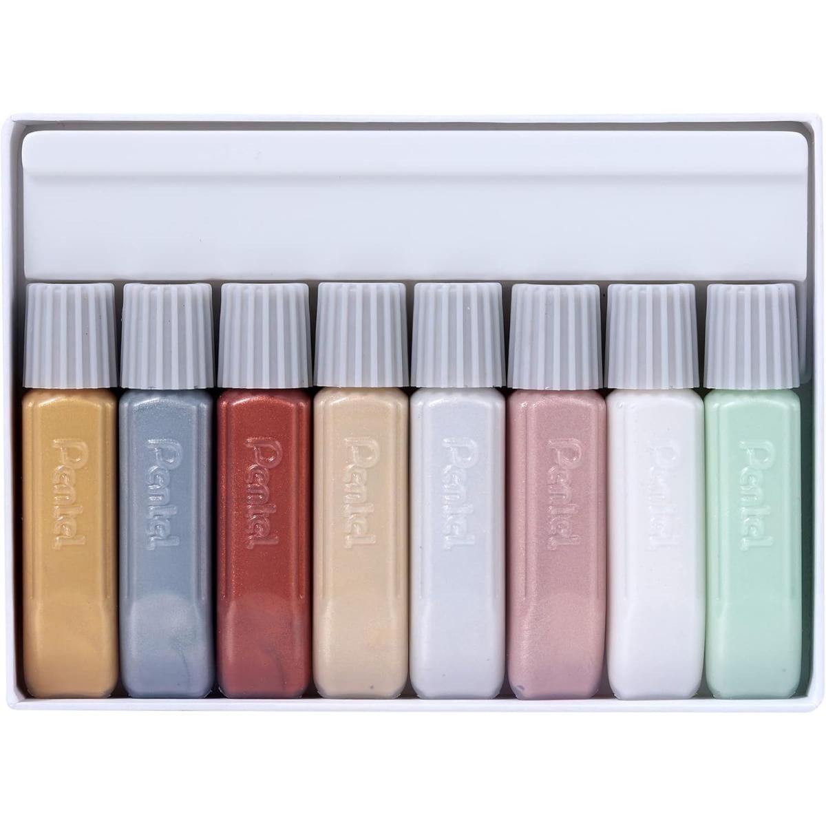 Tinta Para Tecido Pentel Fabric Fun - 8 Cores Metálicas Pentel